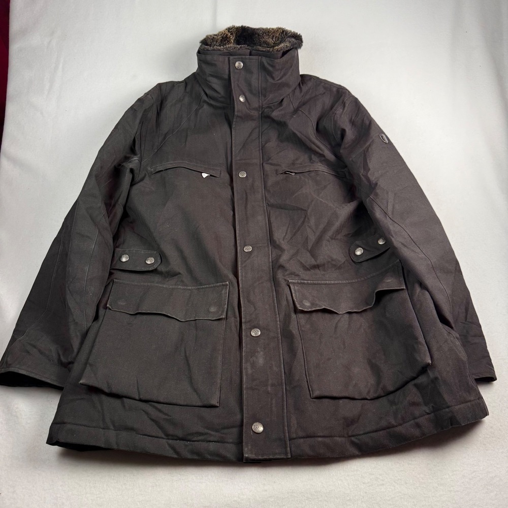 Wellensteyn Monte Carlo Mens XL Black Herringbone Waterproof Winter Parka Jacket